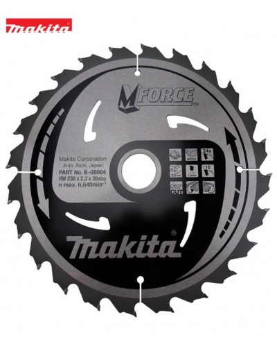 B-08084 Δίσκος κοπής ξύλου Makita Mforce 230mm 30mm 24 δόντια